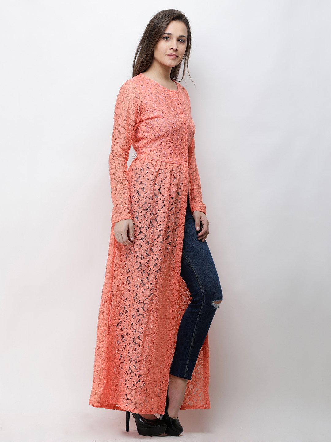 Cation Orange Lace Tunic