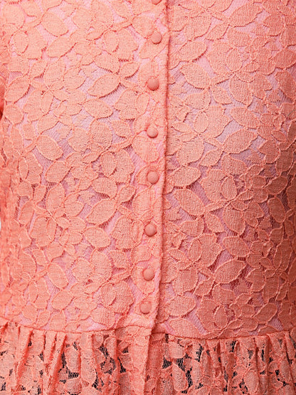 Cation Orange Lace Tunic