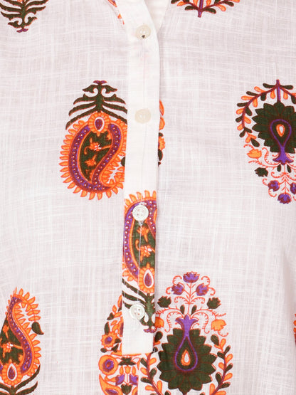Cation Off White Printed Tunic