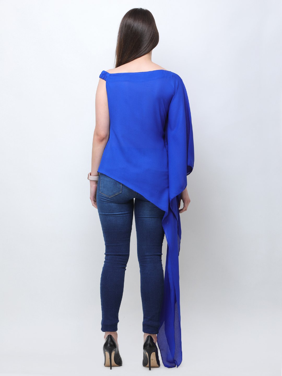 Blue One Shoulder Tunic