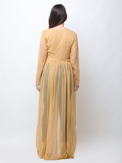 Beige solid tunic